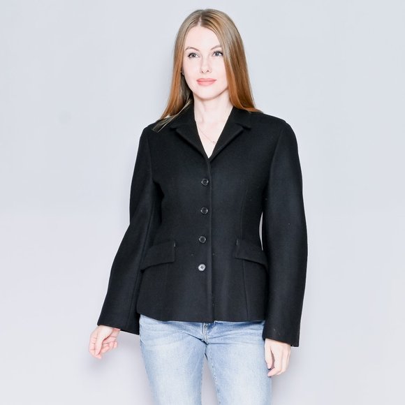 709. NOMINATE Milano Black Wool-Blend Jacket NWT Small - Picture 1 of 7